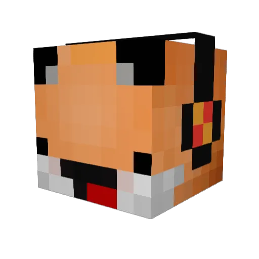Pax_Dragonborn Minecraft avatar head, 3D render