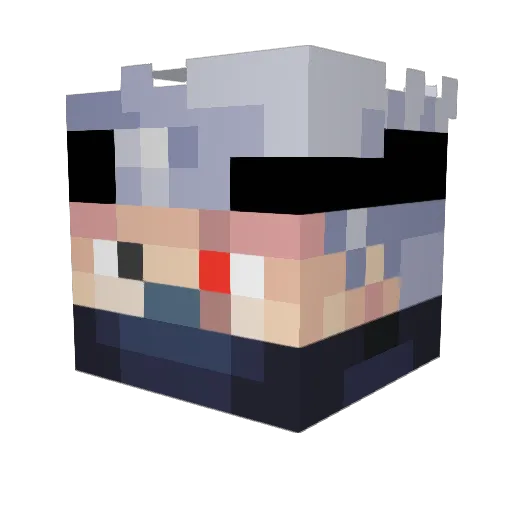 Paxa Minecraft avatar head, 3D render