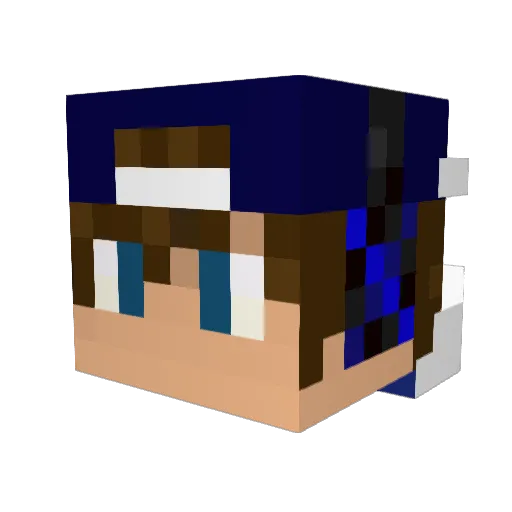 Paxagonian Minecraft avatar head, 3D render