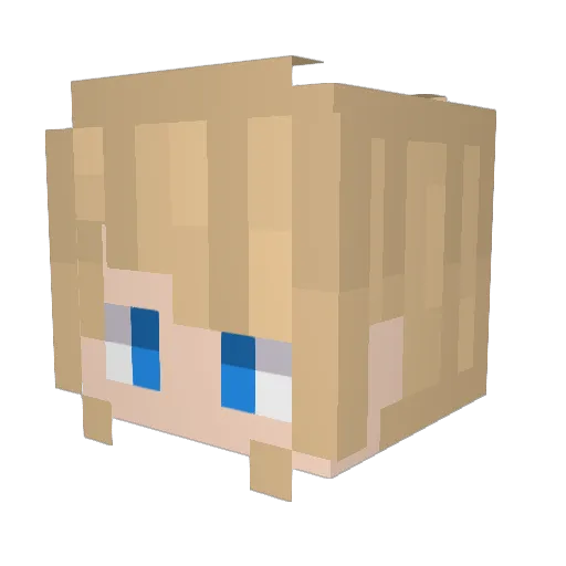 Paxerle Minecraft avatar head, 3D render