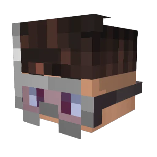 PaxonicYT Minecraft avatar head, 3D render