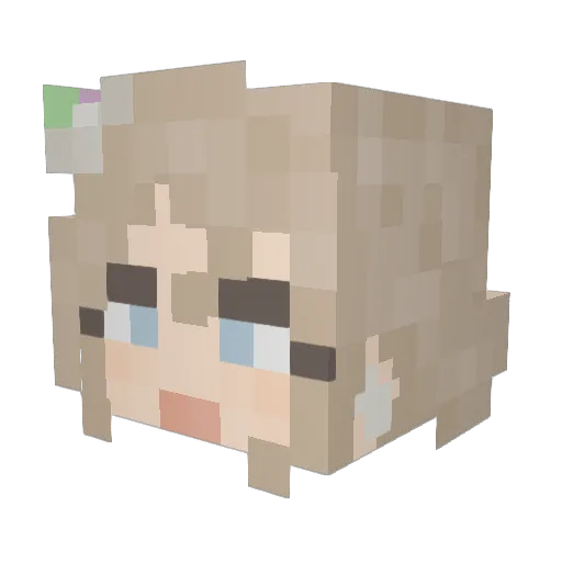 Paxoy Minecraft avatar head, 3D render