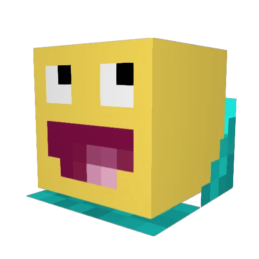 PaxsMonster Minecraft avatar head, 3D render
