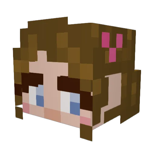 PaxtonWaxton Minecraft avatar head, 3D render