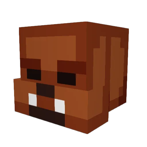 Paxtopian Minecraft avatar head, 3D render