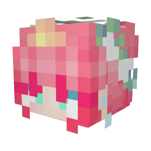 Paxy4k Minecraft avatar head, 3D render