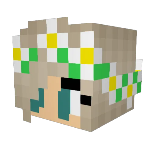 Pay2Winn Minecraft avatar head, 3D render