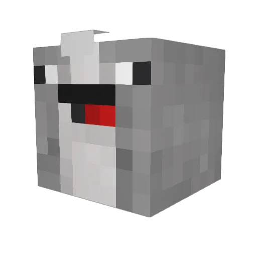 Pay4CoinFlip Minecraft avatar head, 3D render