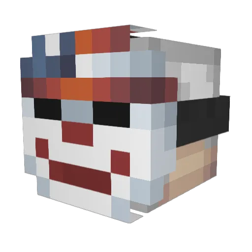 Pay Minecraft avatar head, 3D render