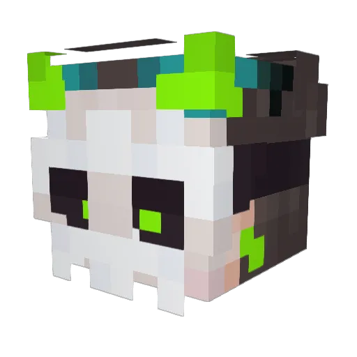 Paych0_ Minecraft avatar head, 3D render