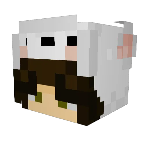 Paydaay Minecraft avatar head, 3D render