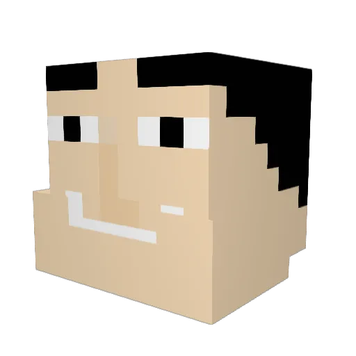 PayedMonthly Minecraft avatar head, 3D render