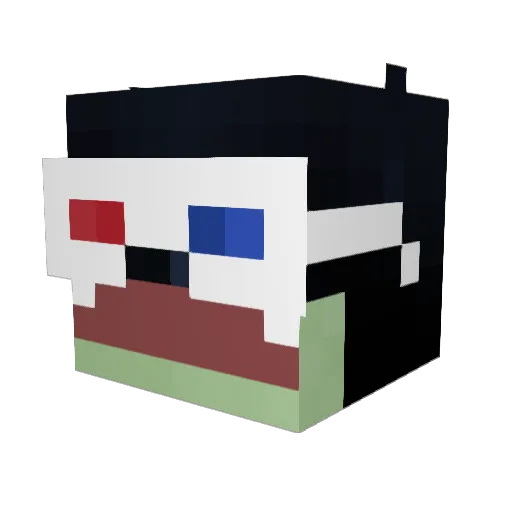 PayneFarts Minecraft avatar head, 3D render
