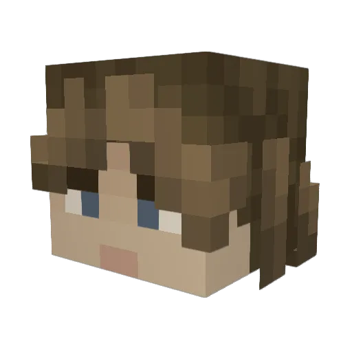 Payobillz Minecraft avatar head, 3D render