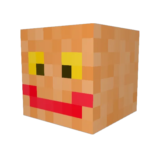 Paytobe Minecraft avatar head, 3D render