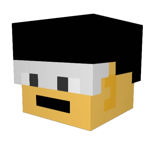 Payusov Minecraft avatar head, 3D render