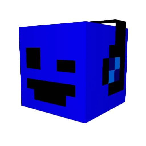Pazmaz Minecraft avatar head, 3D render