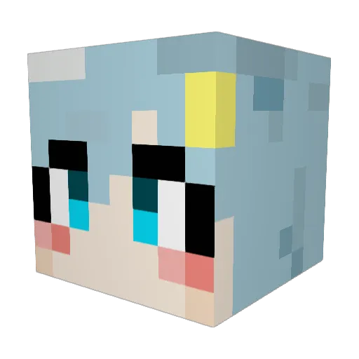 Pazz2207 Minecraft avatar head, 3D render