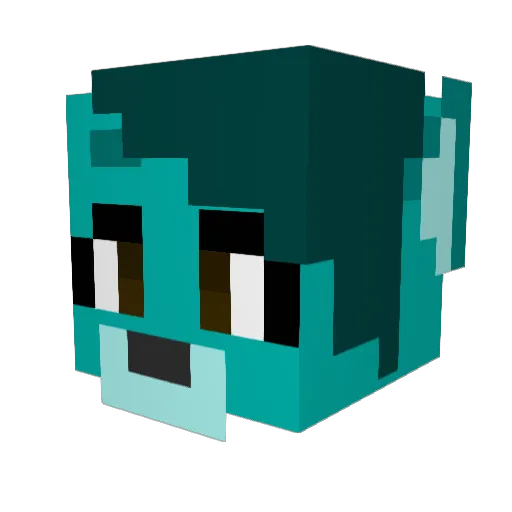 PazzithJams Minecraft avatar head, 3D render