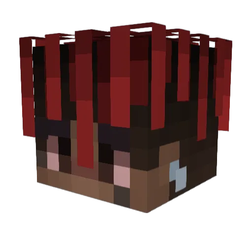 PbIBa Minecraft avatar head, 3D render
