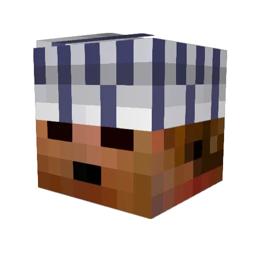 Pbd01 Minecraft avatar head, 3D render