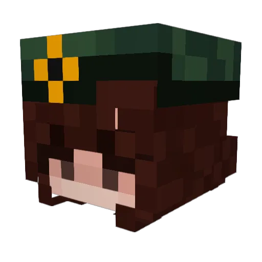 PbtinaDev Minecraft avatar head, 3D render