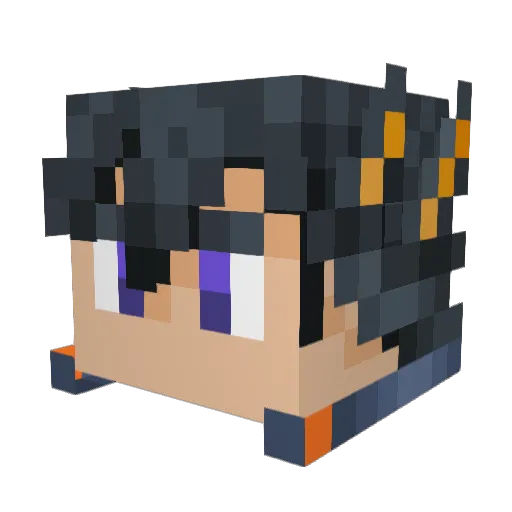 Pbys Minecraft avatar head, 3D render