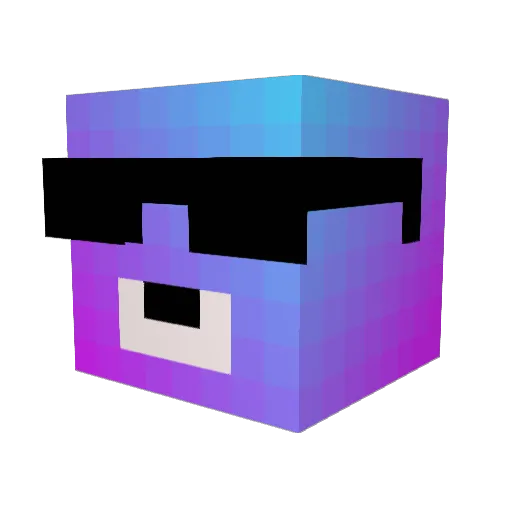 PcGamer333 Minecraft avatar head, 3D render