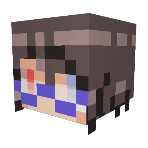 PcMEK Minecraft avatar head, 3D render