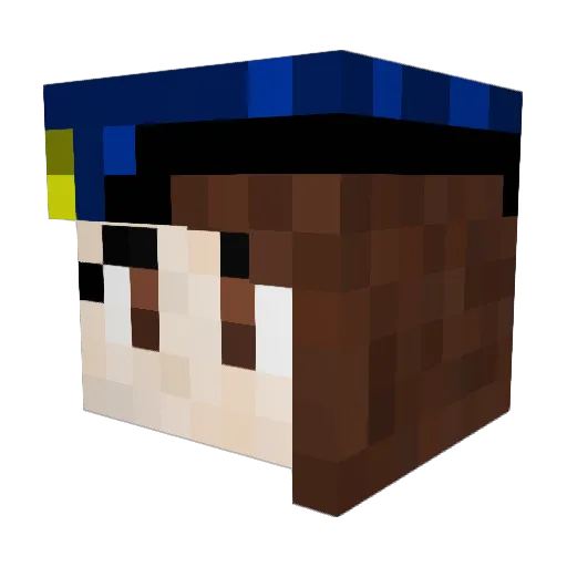 PcPunk Minecraft avatar head, 3D render