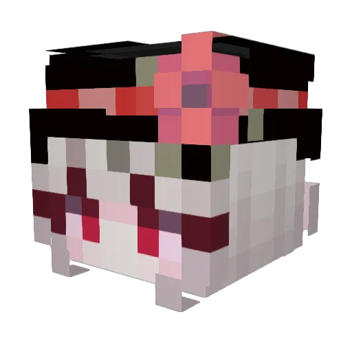 Pc_H Minecraft avatar head, 3D render