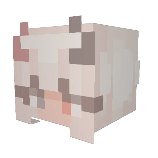 Pchop Minecraft avatar head, 3D render