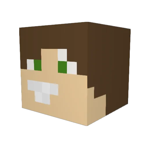 Pcientistas_2 Minecraft avatar head, 3D render