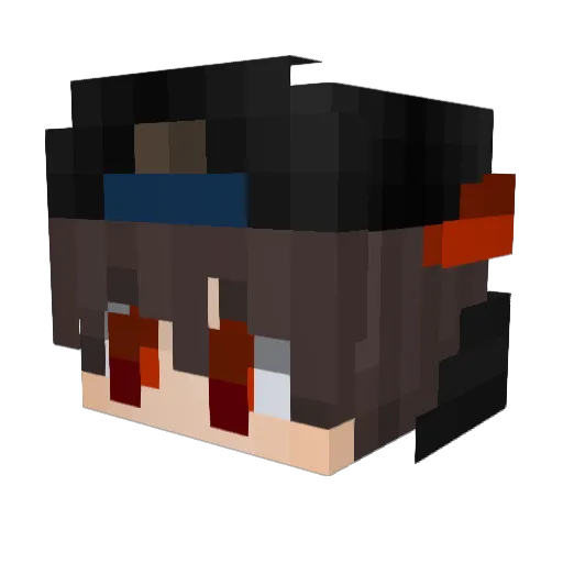 Pcmanos Minecraft avatar head, 3D render