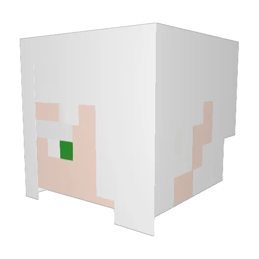 Pcpistol Minecraft avatar head, 3D render