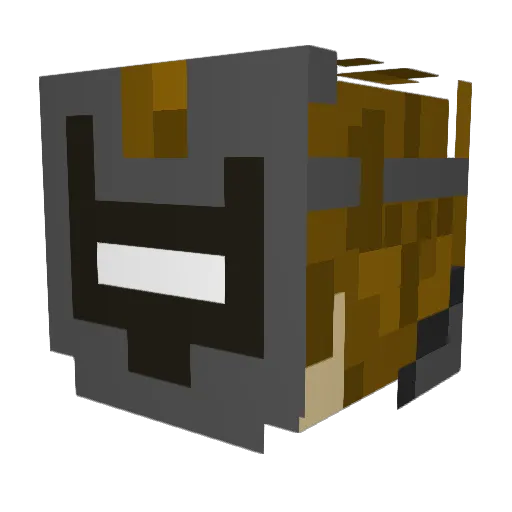 Pcyte Minecraft avatar head, 3D render