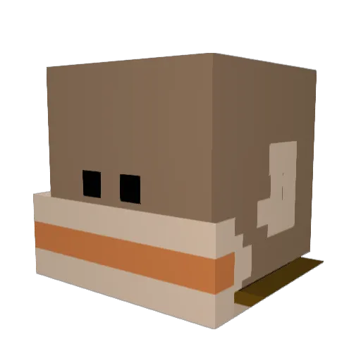 Pd145 Minecraft avatar head, 3D render