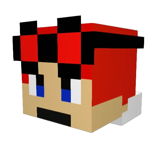 PdTDM Minecraft avatar head, 3D render