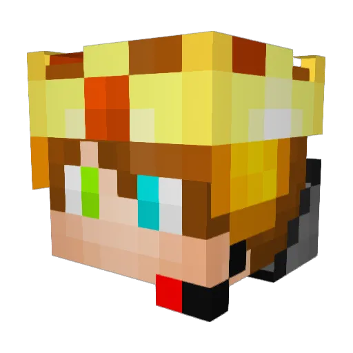 Pdada1 Minecraft avatar head, 3D render
