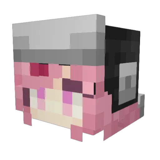 Pdarga Minecraft avatar head, 3D render