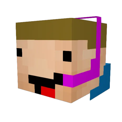 Pdawg32 Minecraft avatar head, 3D render