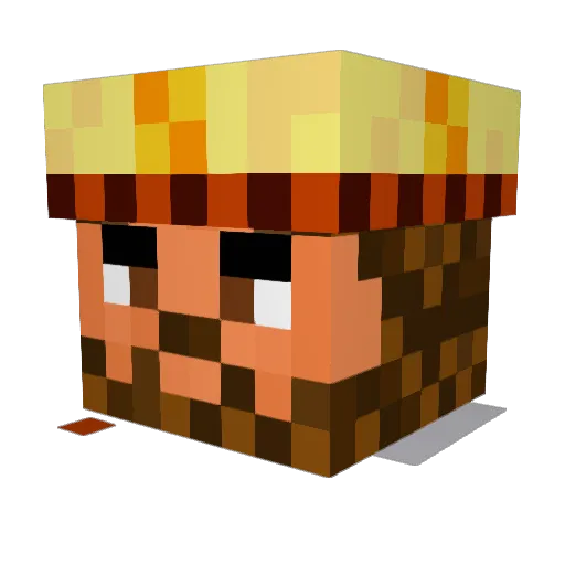 Pdmae Minecraft avatar head, 3D render