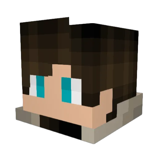 Pdnog Minecraft avatar head, 3D render