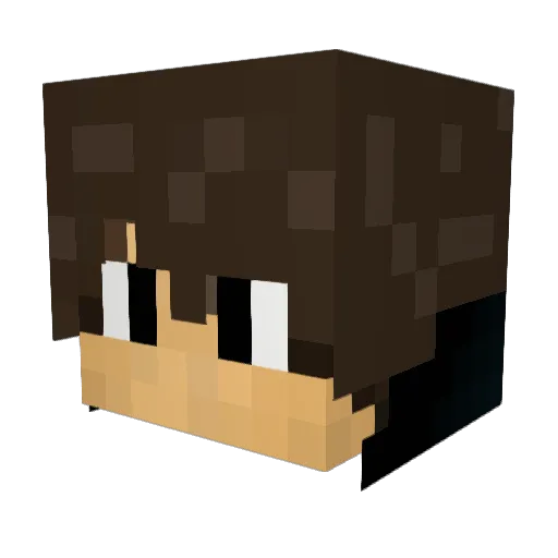 PeCarnauba Minecraft avatar head, 3D render