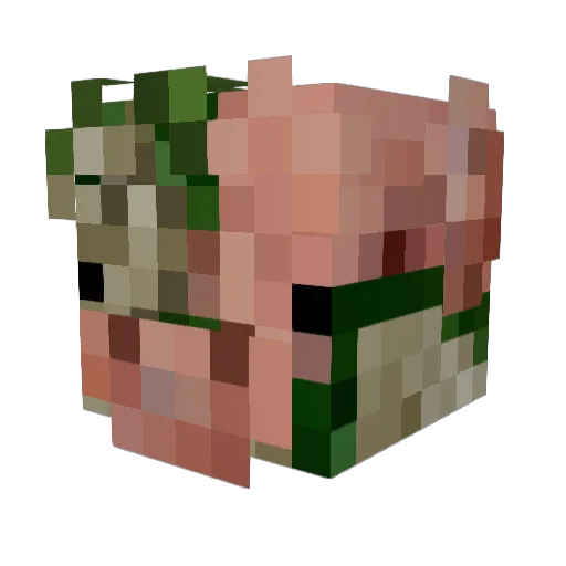 PeCon56 Minecraft avatar head, 3D render