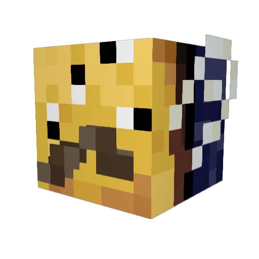 PeRcHiK07 Minecraft avatar head, 3D render
