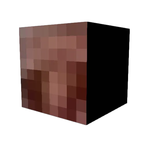 PeSeSs Minecraft avatar head, 3D render