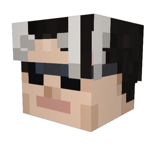 PeVeRaL Minecraft avatar head, 3D render