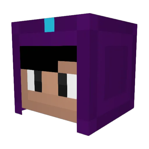 PeWaRaW Minecraft avatar head, 3D render