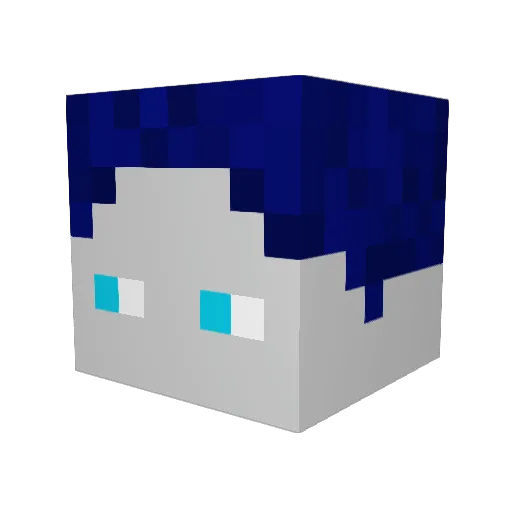 PeaZe_26 Minecraft avatar head, 3D render